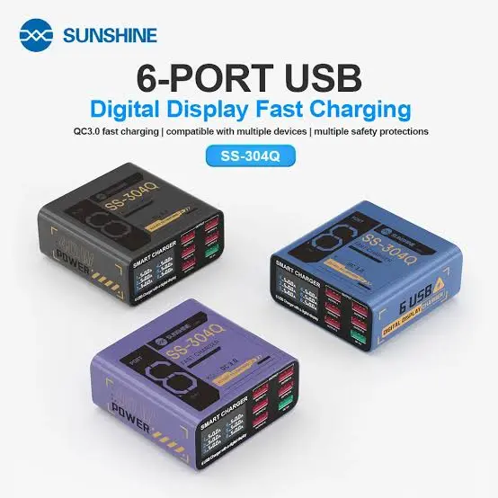 شاحن تيسترSUNSHINE SS304Q 6PORT  