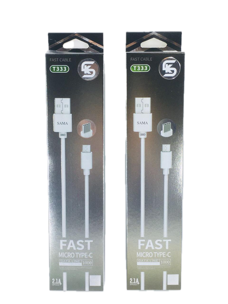كابل TYPEC USB/DATA T333 2.1A 1M