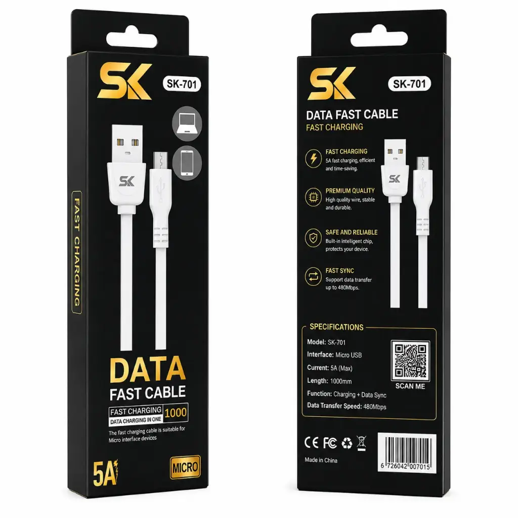 كابل بيانات USB/V8 SK701.L21A 1M