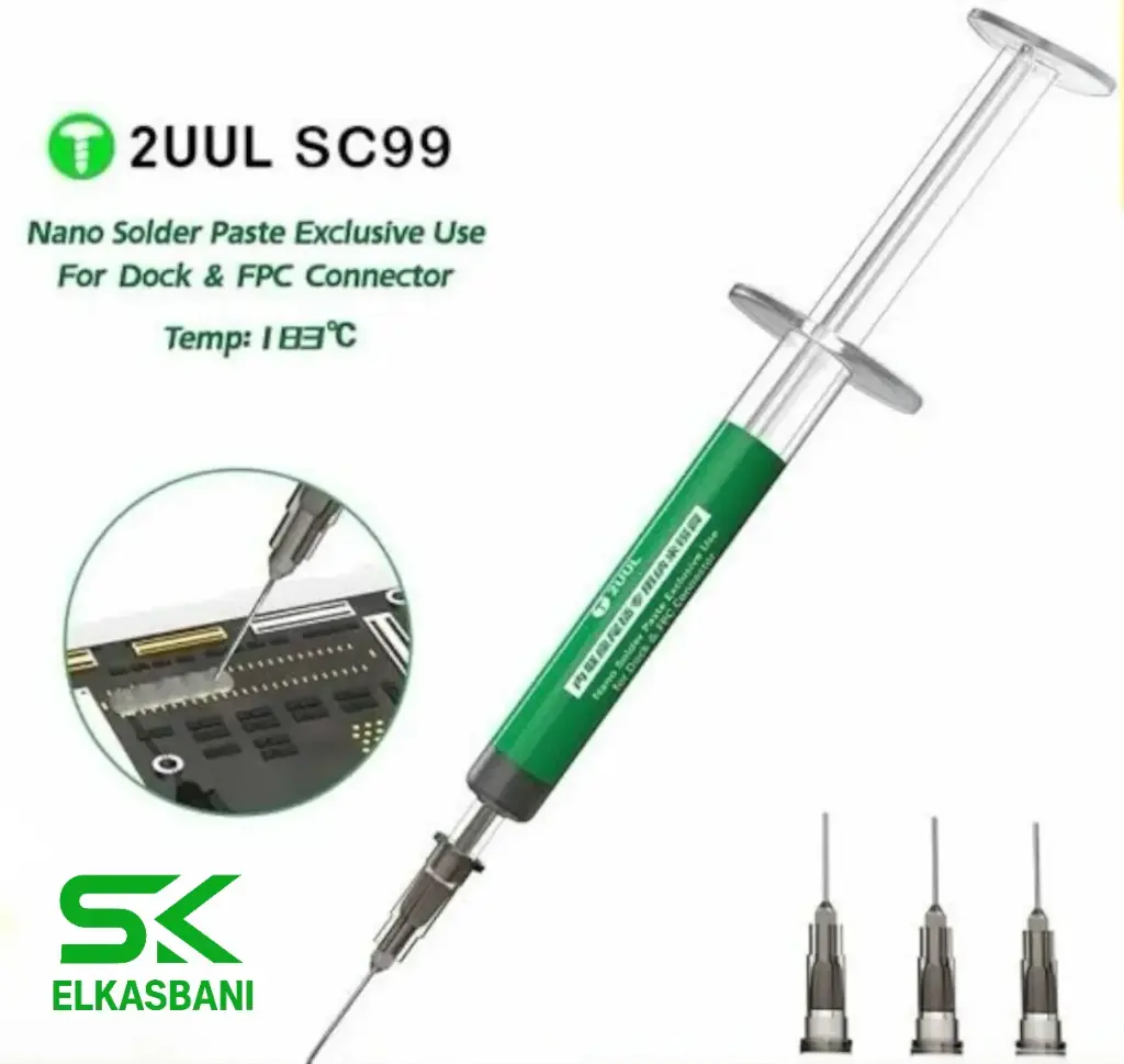 معجون لحام  2UUL SC99 Nano Solder Paste Use for Dock & FPC Connector