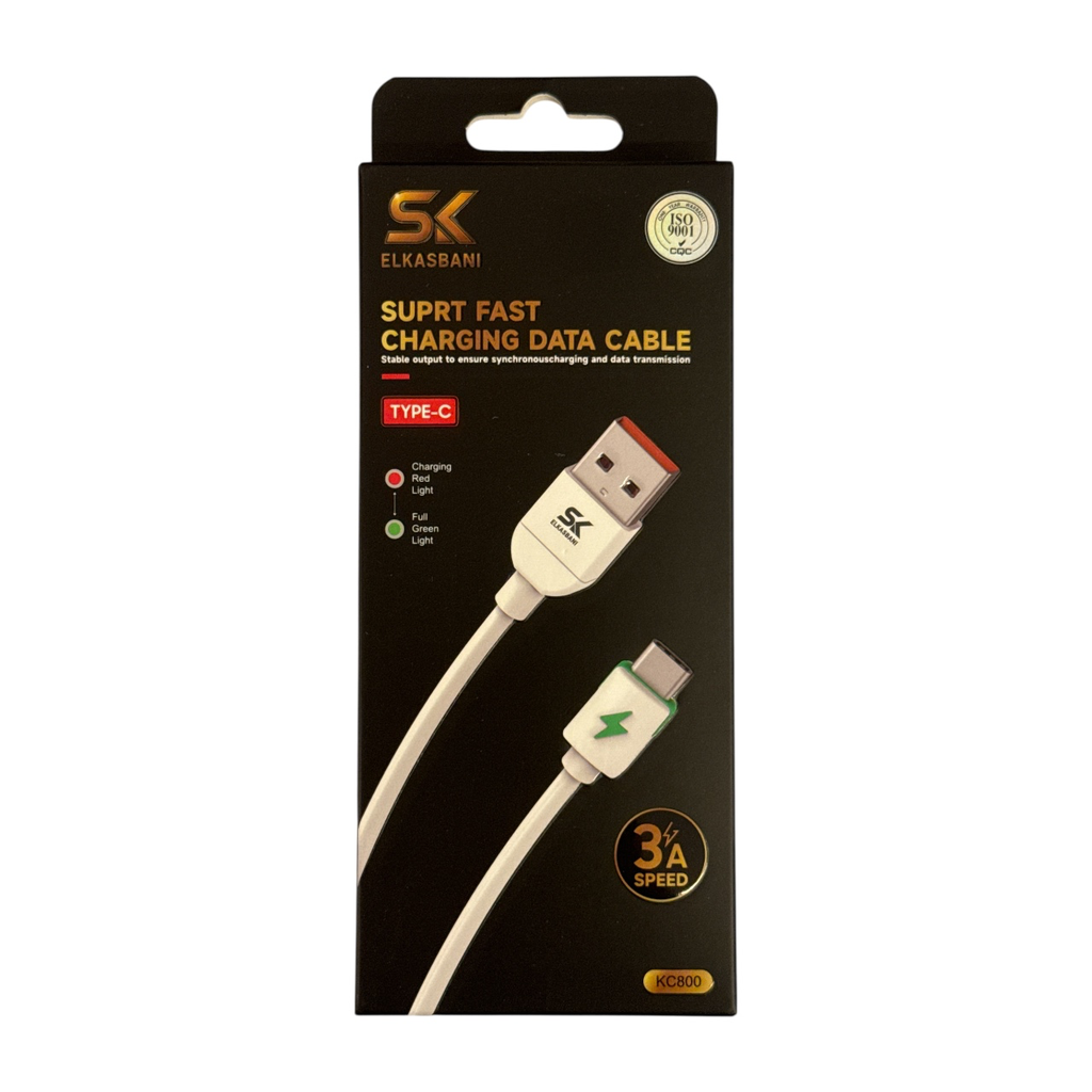  كابل شحن تايب سي مضيء KC800 TYPE/C 