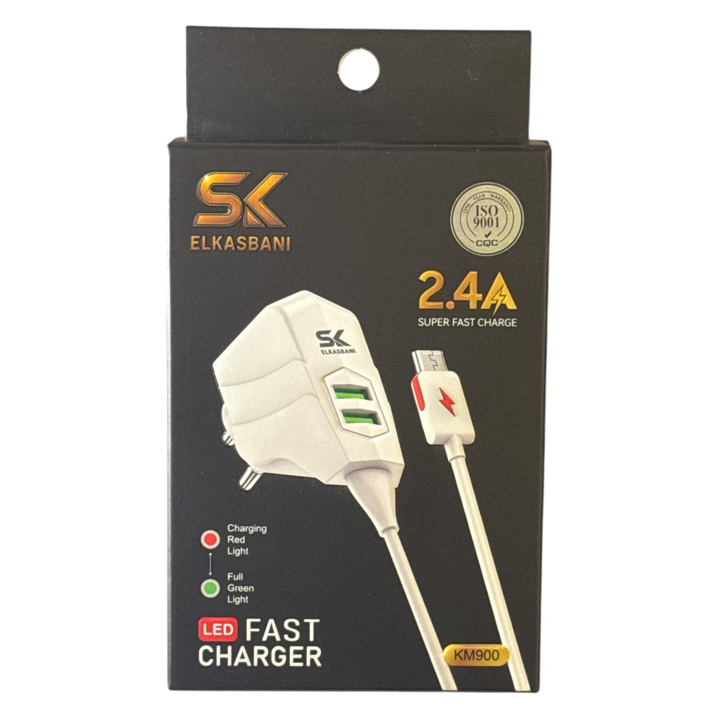 شاحن دوار ميكرو  KM900 2USB 2.4A V8