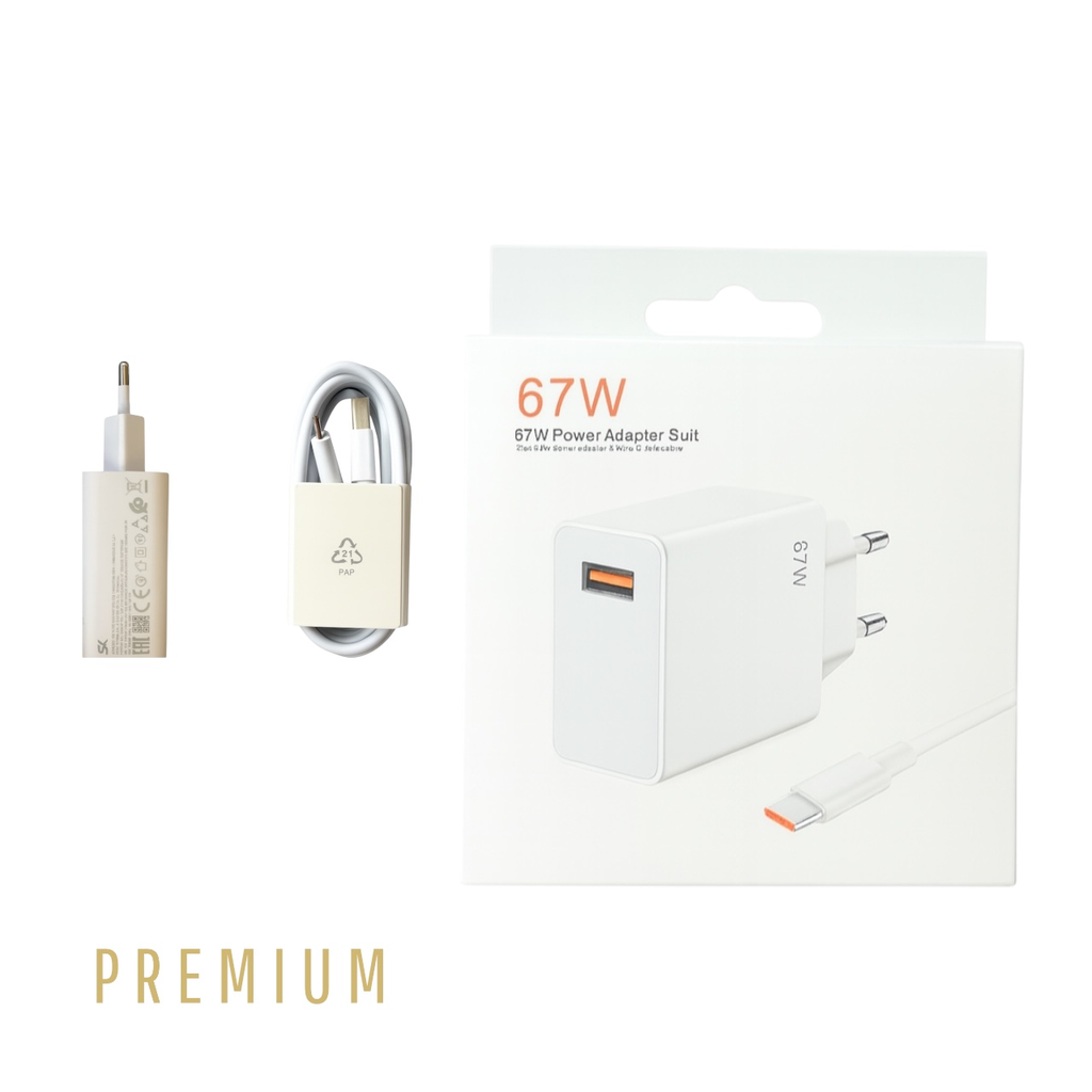 شاحن باكت بضمان 67W MI USB TO C 2IN1 SK