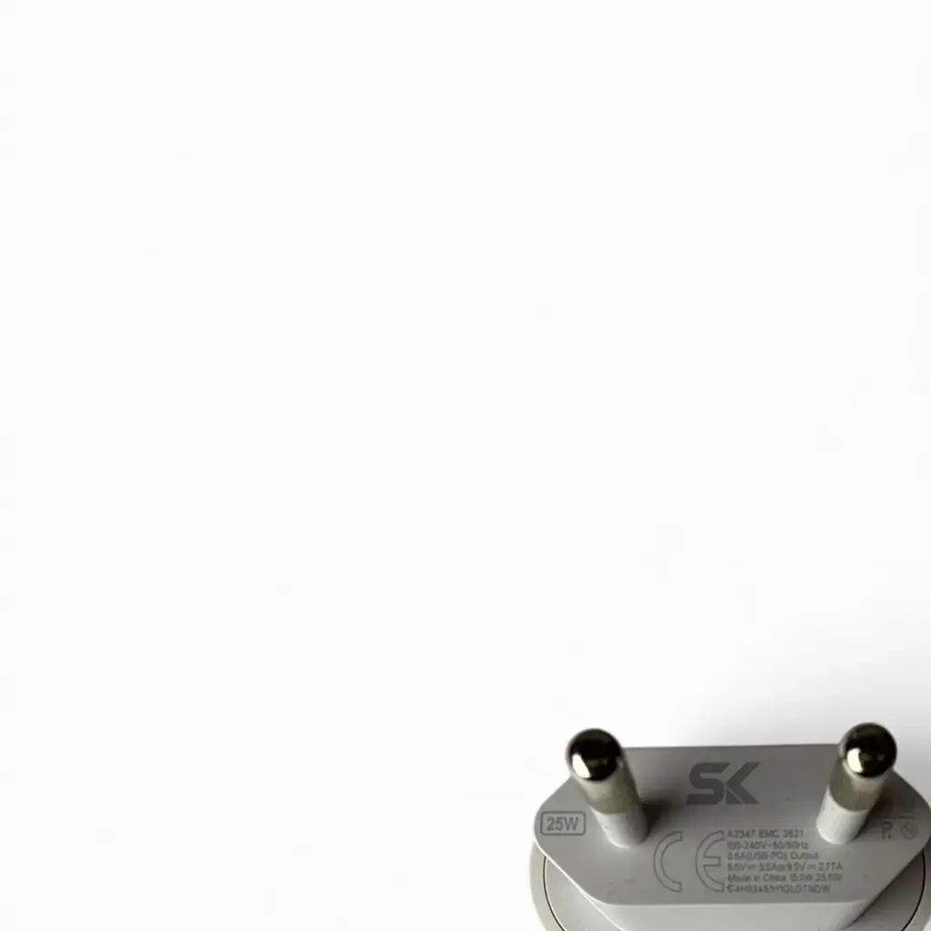 شاحن  ثنائي فقط كيس بضمان  25W IPHONE 2PIN PD SK