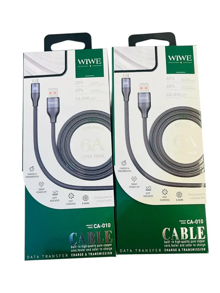  كابل CA010 6A BLACK USB TO TYPCE 