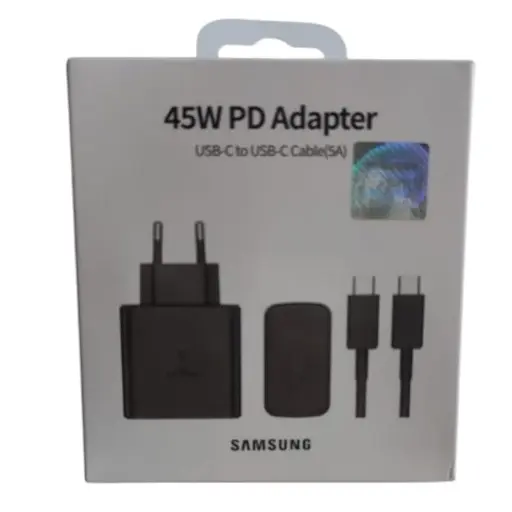 شاحن سامونج مع كابل SAMSUNG TYPEC/TYPEC 45W