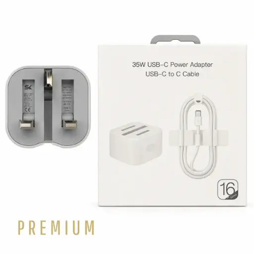 شاحن ثلاثى باكت بضمان 35W IPHONE 3PIN C TO C  SK