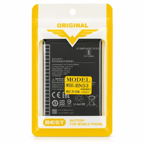 [5020MAH/NOTE10PROMAX-PRO4G/NOTE9PROMAX/POCOM2PRO] بطاريه RD MI BN53