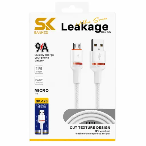 [SK170 MICRO]  كابل ميكرو SK-170 V8 USB/MICRO 1M  